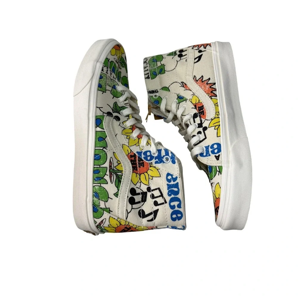 Vans Sk8-Hi Tapered Eco Positivity Graphic Hemp Sneakers Mens 10 NEW